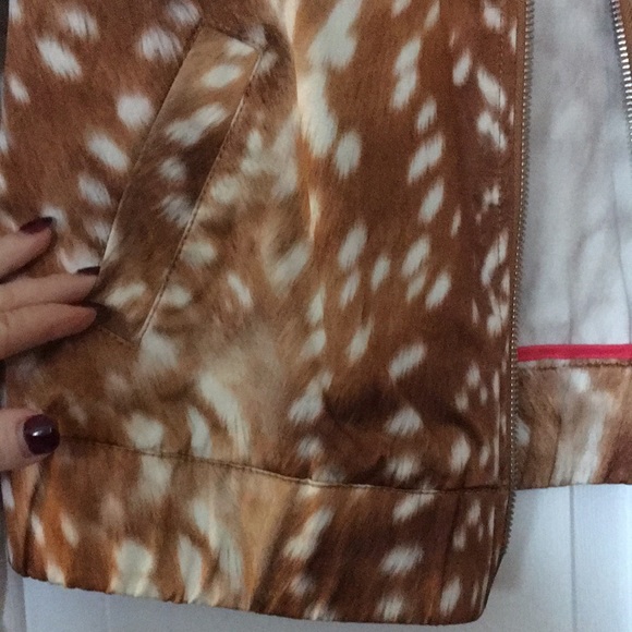 FLASH SALE! • NWT • $598 WORTH NEW YORK Doe Animal Print Bomber Jacket - Picture 4 of 16